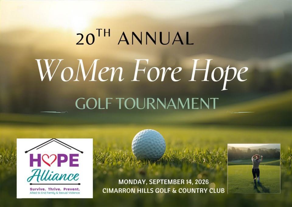 20th Annual Women for Hope Golf Tournament flyer